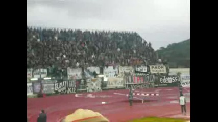 Thrasivoulos - Paok - 2500 Paok Fans In Athens