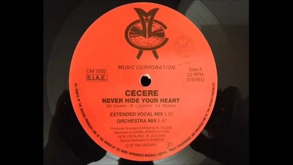 Cecere--never Hide Your Heart 12``
