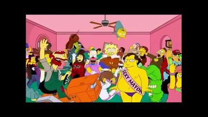 Harlem Shake на семейство Simpsons