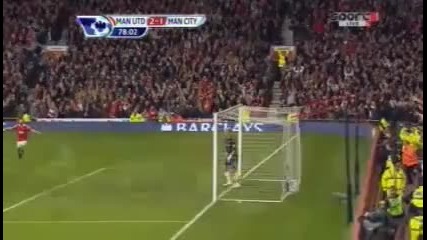 Manchester United Vs Manchester City 2 - 1 Wayne Rooney Goal 12 - 02 - 11 