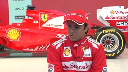 F1 2012 - Ferrari F2012 launch - Interview Felipe Massa
