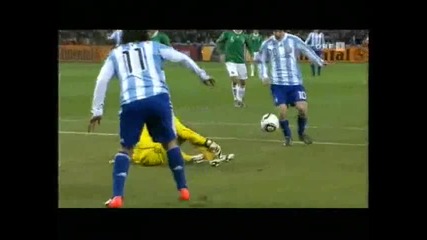 28.06.2010 - Световно - Аржентина 3 - 1 Мексико първи гол на Карлос Тевез 