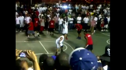 Brandon Jennings ball in the head Dyckman League