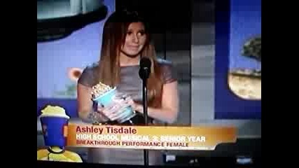 Ashley Tisdale wins The Breakthrough Performance Female Mtv Movie Awards 2009