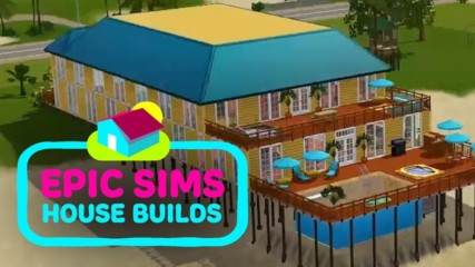 Epic Sims House Builds: A stunning beach house time lapse