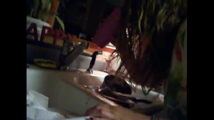 maddie doing the cinnamon challenge _d nearly threw upp. (read Description First!)