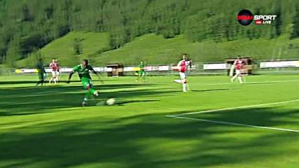 Лудогорец - Славия Прага 2:0 /полувреме/