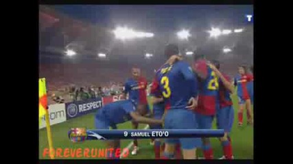 27.05.09 Барселона - Манчестър Юнайтед 1:0 Самуел Ето`о гол