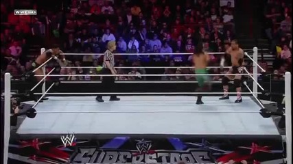 Yoshi Tatsu - Turnbuckle Running Double Knee Strike Followed By Spinning Heel Kick