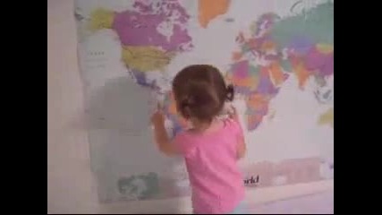 Гениално малко дете, знаещо къде се намират повечето държави на света! 