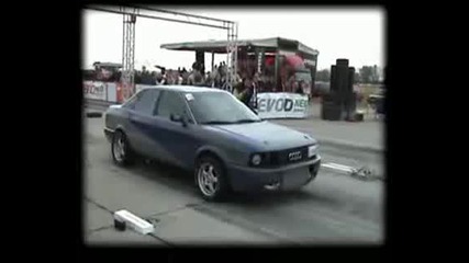 Audi 90 Quattro Turbo [10.5@131] Drag Race [14 Mile]
