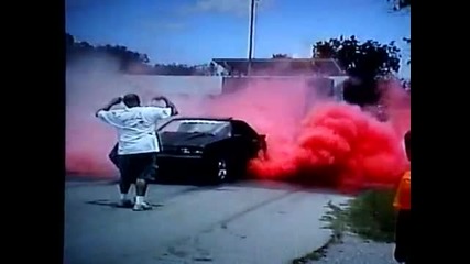 kumho esta red smoke mustang burnout 