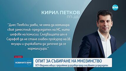 Опит за събиране на мнозинство: „БСП-Обединена левица“ с предложение за разговори
