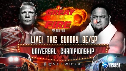 Don't miss Brock Lesnar against Samoa Joe for the Universal Championship this Sunday