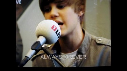 Justin Bieber - Somebody to love live acoustic at 1 Live 