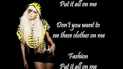 Lady Gaga - Fashion (lyrics)
