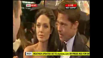 Angelina Jolie Brad Pitt Bafta Red Carpet Interview (2009)
