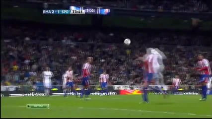 Cristiano Ronaldo Goal Against Sporting Gijon for 2-1 14.4.2012