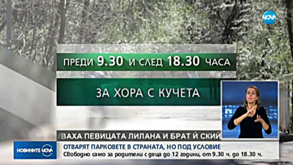 Отварят парковете в цялата страна