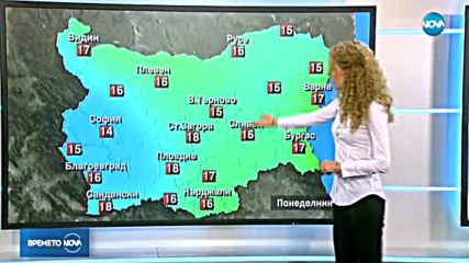 Прогноза за времето (08.10.2017 - централна емисия)
