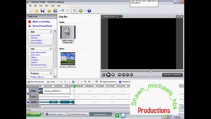 как да си сложите музика на с camtasia studio 5 