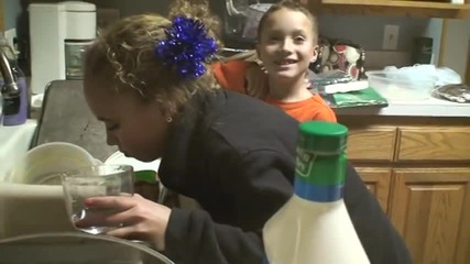 Girl tries cinnamon challenge