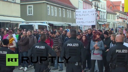 Germany: Anti-refugee NPD rally in Rudolstadt met with counter-protests