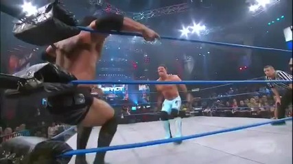 A.j. Styles - Leaping Corner Clothesline Followed By Running Falling Clothesline