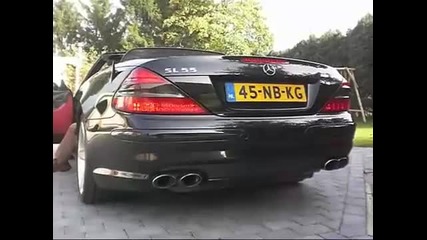 Mercedes Sl55 Amg двигател звук!!