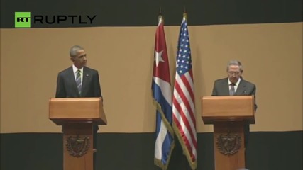 Raul Castro and President Obama Hold Historic Joint Press Conference