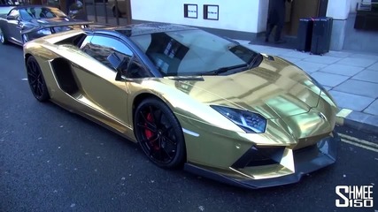 Gold Dmc Aventador Roadster - Turning Heads in London