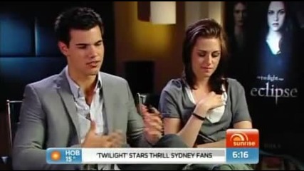 Kristen & Taylor - Interview for Sunrise 