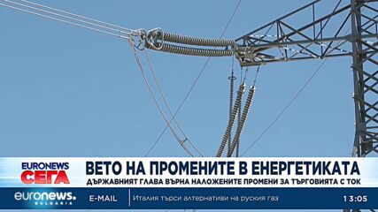 Президентът върна наложените промени за търговията с ток