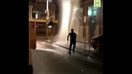 Мъж пада на улицата !