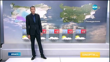 Прогноза за времето (25.02.2015 - обедна)