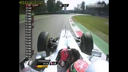 Schumacher Onboard Italy Gp 2011 Free Practice 2