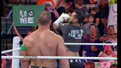Wwe Raw 13.8.2012 John Cena And Cm Punk Vs The Big Show And Daniel Bryan Part 2