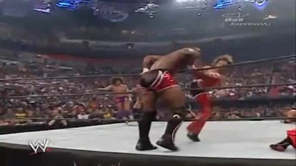 Shawn Michaels Eliminates Shelton Benjamin With Sweet Chin Music -royal Rumble 2006