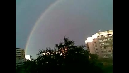 Rainbow in the town 