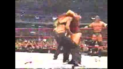 The Rock & Lita Vs Hhh & Trish Stratus