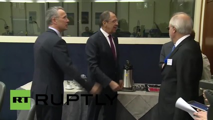 Belgium: Russian FM Lavrov meets NATO chief Jens Stoltenberg