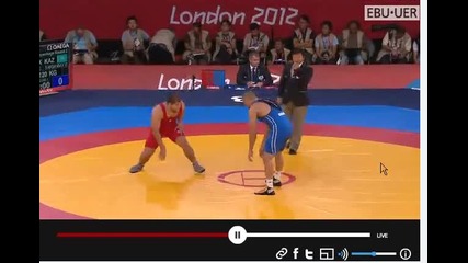 2012 Olympic Games- Freestyle Wrestling, Repechage 120kg , J. Flores (mex) vs D. Shabanbay (kaz)
