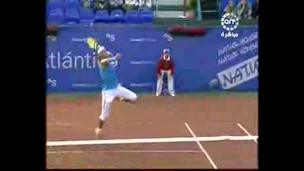 Хубава Точка На Рафаел Надал - 1/4 Финал Barcelona 2008
