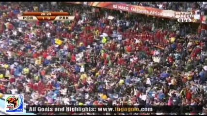 21.06.2010 Португалия - Северна Корея 1:0 Гол на Раул Мейрелеш - Мондиал 2010 Юар 