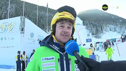 Кристиан Георгиев преди второто състезание по паралелен гигантски слалом в Банско