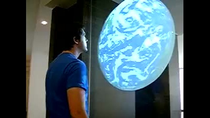 Holographic large display earth 