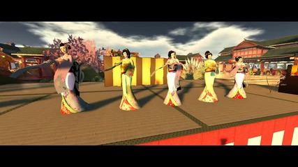 Hosoi Geisha Show Doll Festival Japan Kanto Second Life Machinima Shadows 