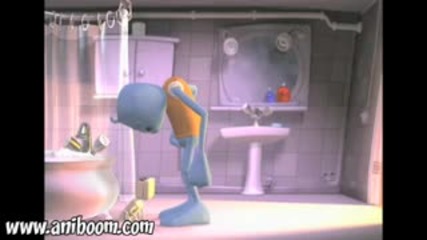 Puppy takes a bath xd 