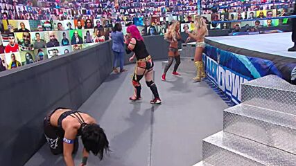 Asuka & Flair vs. Bayley & Carmella vs. Belair & Banks - WWE Women's Tag Team Title Triple Threat Match: SmackDown, Dec. 25, 202