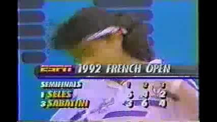 Roland Garros 1992 1/2 Seles vs Sabatini part 4